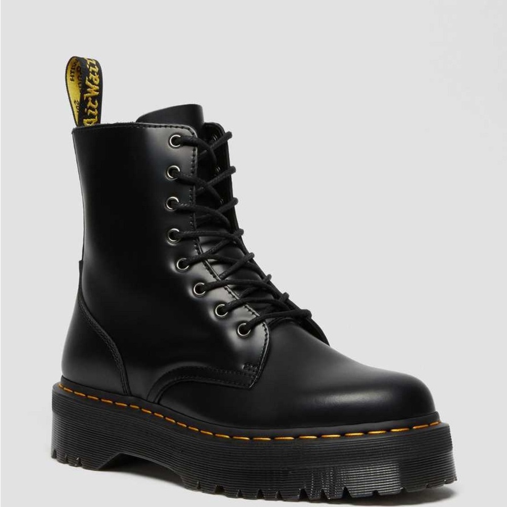 Dr. Martens Black Leather Jadon Platform Boots